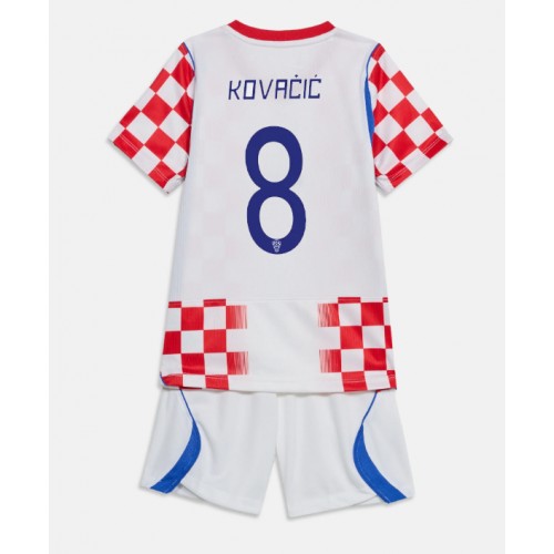 Stroje piłkarskie Chorwacja Mateo Kovacic #8 Koszulka Podstawowej dla dzieci MŚ 2026 Krótki Rękaw (+ szorty)